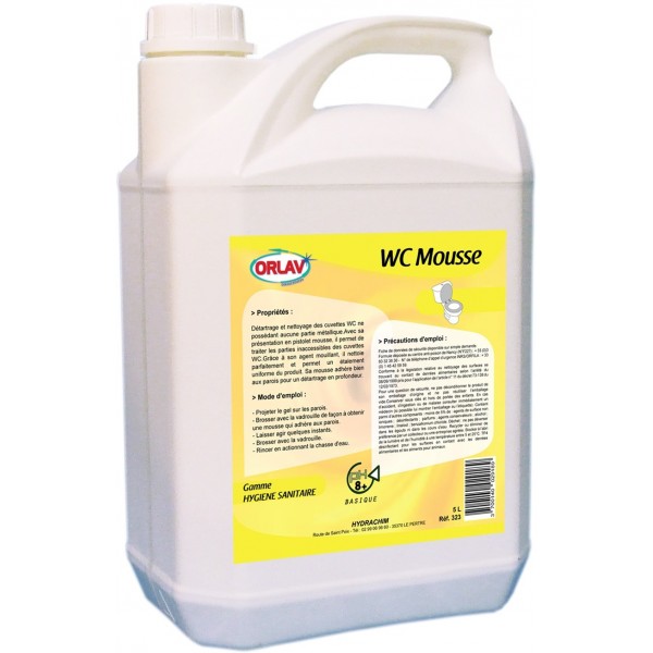 Détartrant WC mousse ORLAV - bidon 5L
