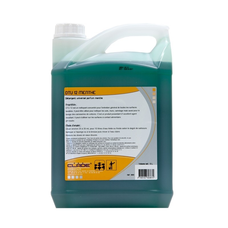 Détergent neutre parfum Menthe - bidon de 5L