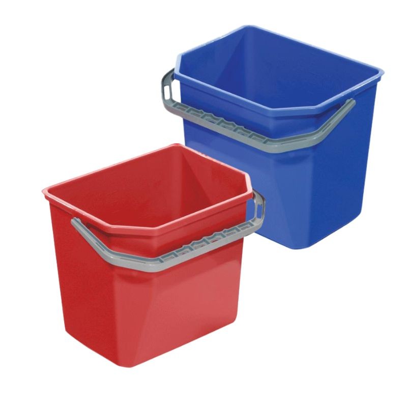 Seau 17L pour chariot de ménage - rouge ou bleu