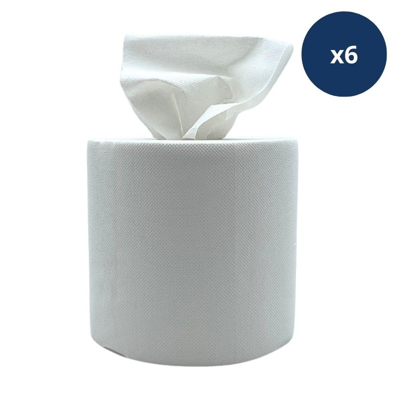 MAXI BOBINES PURE OUATE BLANCHE - PAQUET DE 6