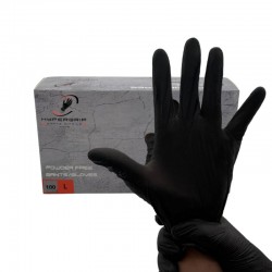 Gants nitrile noir - non poudrés