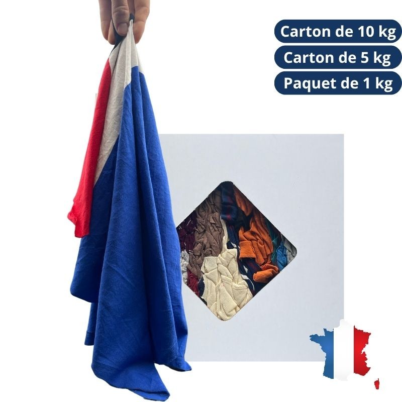 Chiffon d'essuyage coton type tee-shirt - TC - carton